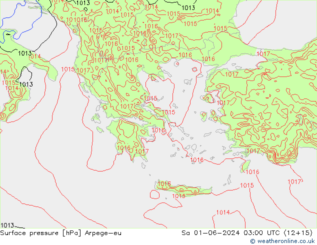 pressão do solo Arpege-eu Sáb 01.06.2024 03 UTC