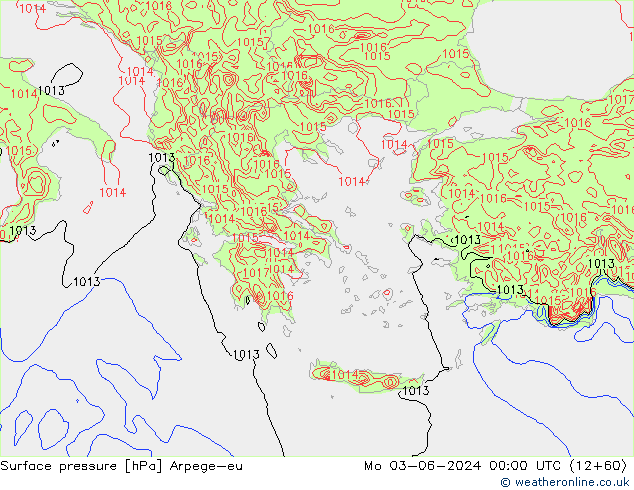pression de l'air Arpege-eu lun 03.06.2024 00 UTC