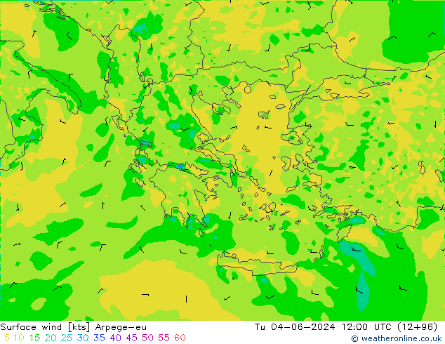  10 m Arpege-eu  04.06.2024 12 UTC