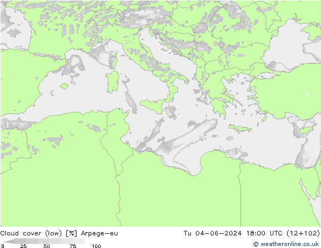 Wolken (tief) Arpege-eu Di 04.06.2024 18 UTC