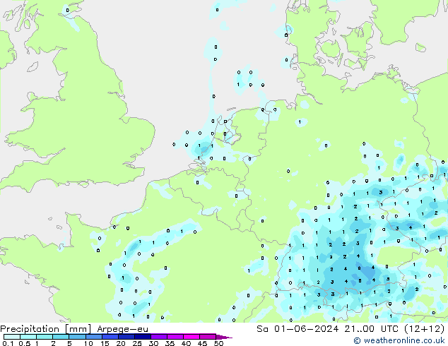 Niederschlag Arpege-eu Sa 01.06.2024 00 UTC