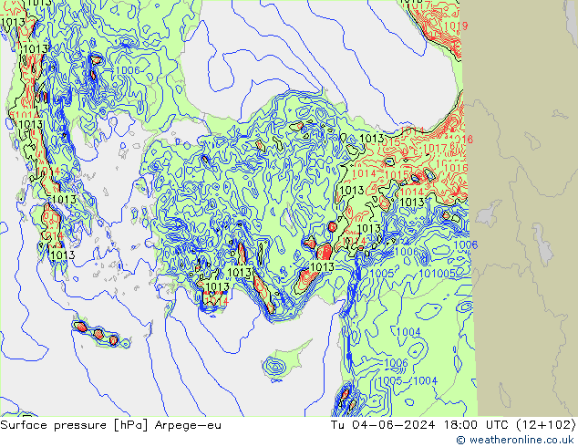 ciśnienie Arpege-eu wto. 04.06.2024 18 UTC