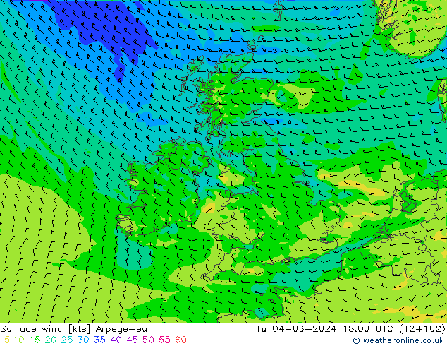  10 m Arpege-eu  04.06.2024 18 UTC