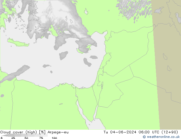Nubes altas Arpege-eu mar 04.06.2024 06 UTC