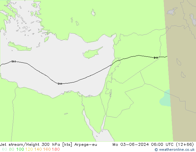 Jet Akımları Arpege-eu Pzt 03.06.2024 06 UTC