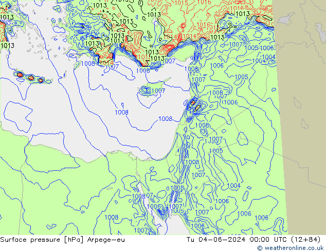 ciśnienie Arpege-eu wto. 04.06.2024 00 UTC