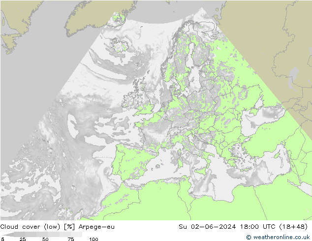 Nubi basse Arpege-eu dom 02.06.2024 18 UTC