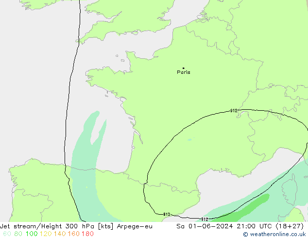 Jet Akımları Arpege-eu Cts 01.06.2024 21 UTC