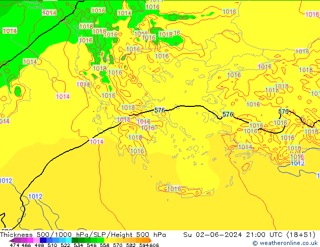 Thck 500-1000hPa Arpege-eu  02.06.2024 21 UTC