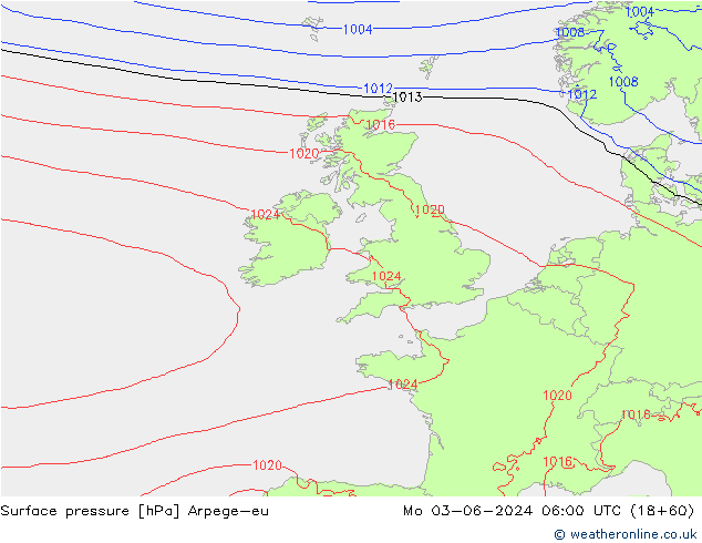 Luchtdruk (Grond) Arpege-eu ma 03.06.2024 06 UTC