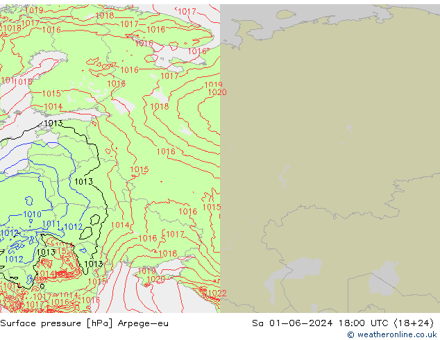 pression de l'air Arpege-eu sam 01.06.2024 18 UTC