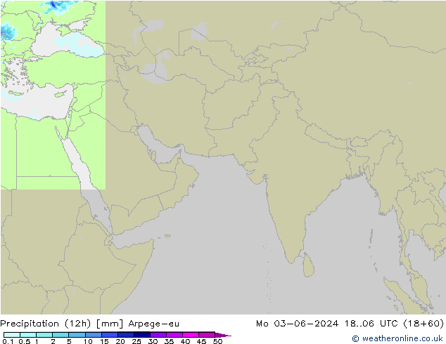 Precipitation (12h) Arpege-eu Mo 03.06.2024 06 UTC