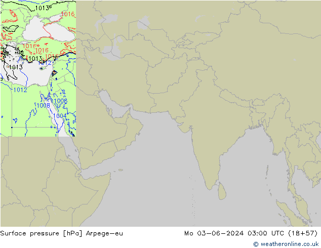 Yer basıncı Arpege-eu Pzt 03.06.2024 03 UTC