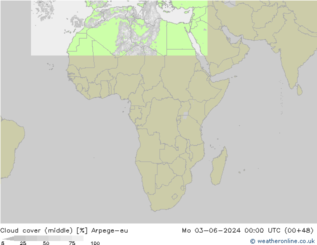 Bewolking (Middelb.) Arpege-eu ma 03.06.2024 00 UTC