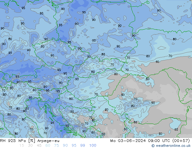 RV 925 hPa Arpege-eu ma 03.06.2024 09 UTC