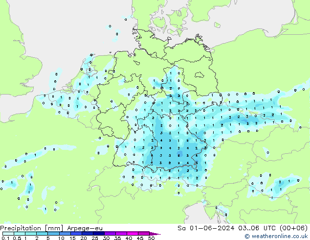 Yağış Arpege-eu Cts 01.06.2024 06 UTC