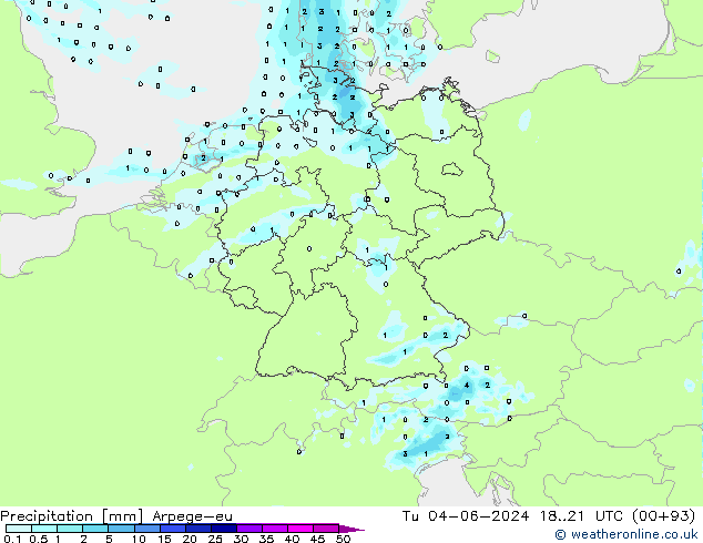 Yağış Arpege-eu Sa 04.06.2024 21 UTC