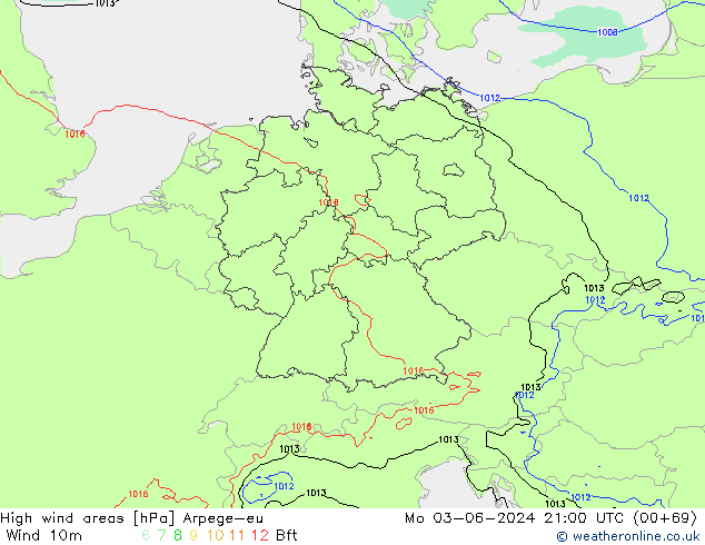 High wind areas Arpege-eu Mo 03.06.2024 21 UTC