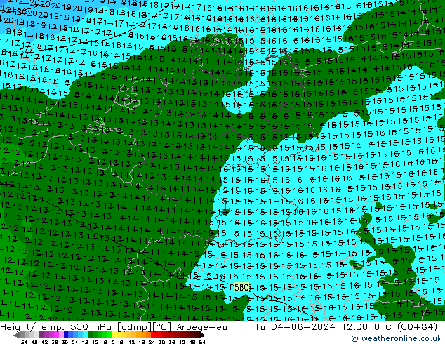 Height/Temp. 500 hPa Arpege-eu Ter 04.06.2024 12 UTC