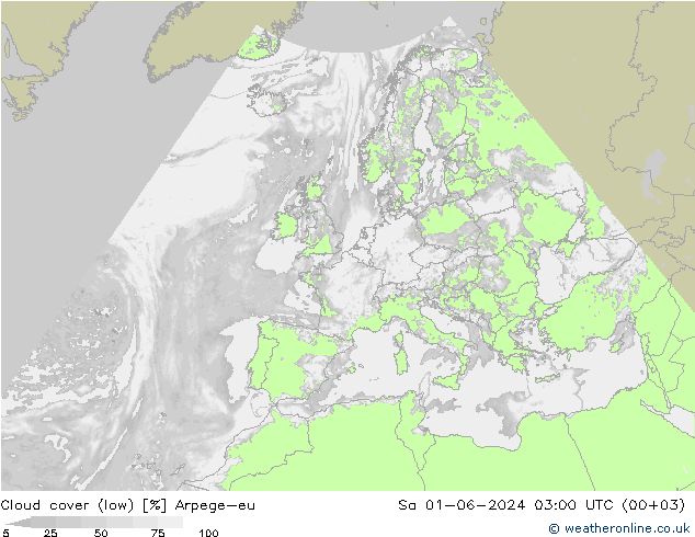Wolken (tief) Arpege-eu Sa 01.06.2024 03 UTC