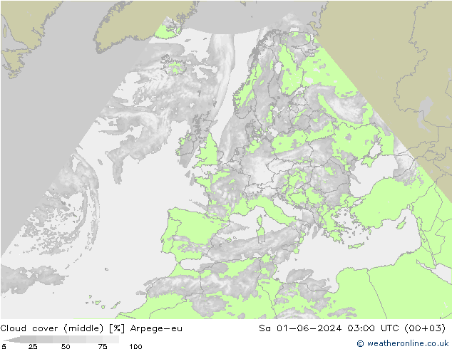 Bewolking (Middelb.) Arpege-eu za 01.06.2024 03 UTC