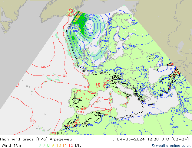 Sturmfelder Arpege-eu Di 04.06.2024 12 UTC
