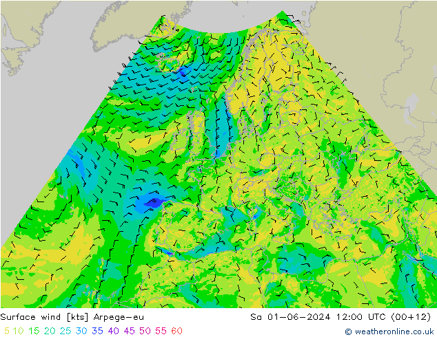 Bodenwind Arpege-eu Sa 01.06.2024 12 UTC