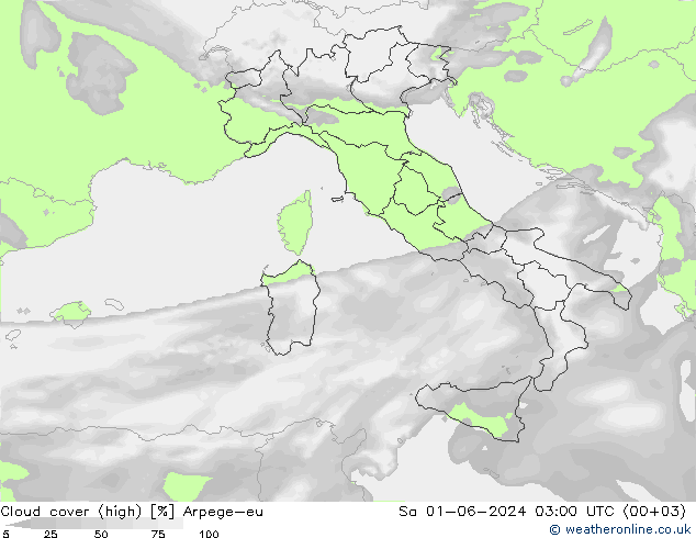 vysoký oblak Arpege-eu So 01.06.2024 03 UTC