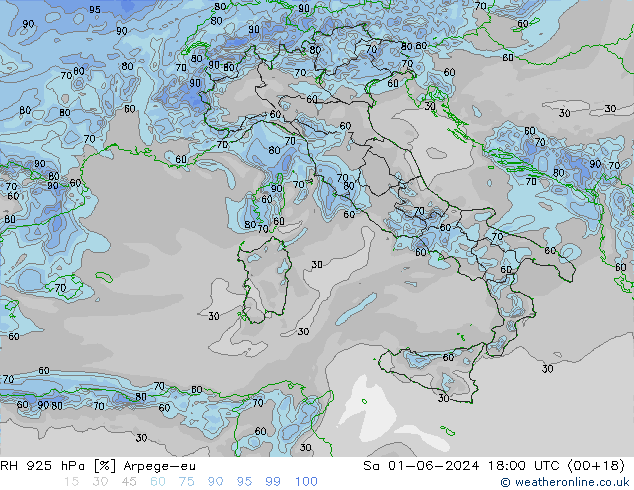 RV 925 hPa Arpege-eu za 01.06.2024 18 UTC