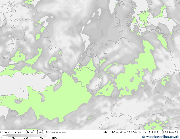 Nubi basse Arpege-eu lun 03.06.2024 00 UTC