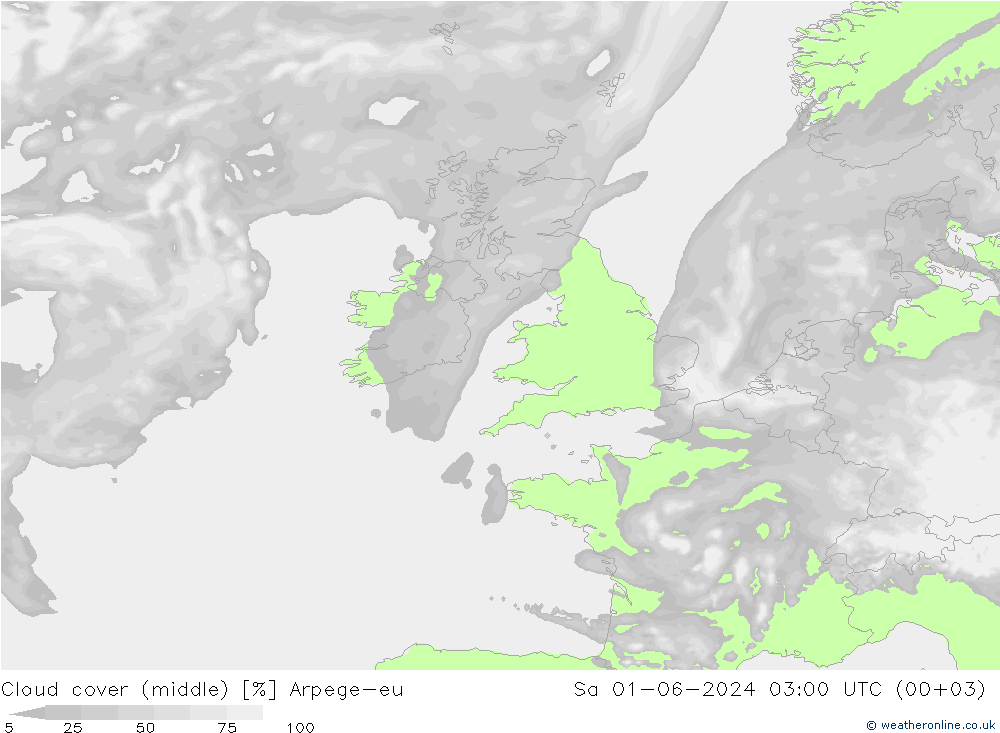 Bewolking (Middelb.) Arpege-eu za 01.06.2024 03 UTC