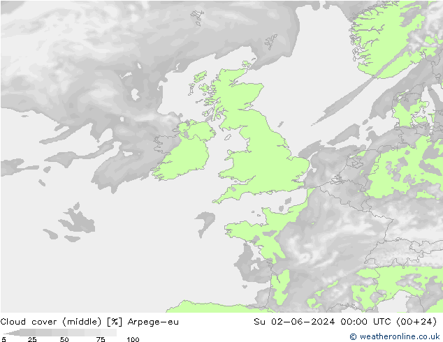 nuvens (médio) Arpege-eu Dom 02.06.2024 00 UTC