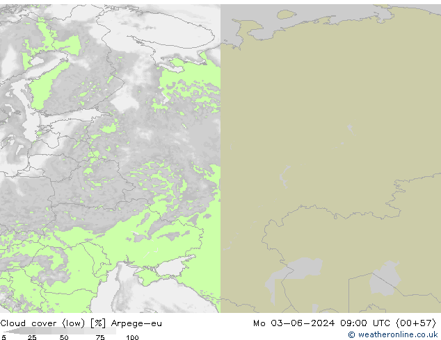 облака (низкий) Arpege-eu пн 03.06.2024 09 UTC