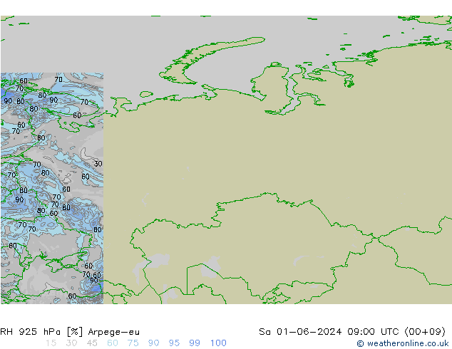 RV 925 hPa Arpege-eu za 01.06.2024 09 UTC