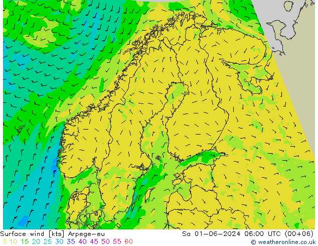  10 m Arpege-eu  01.06.2024 06 UTC