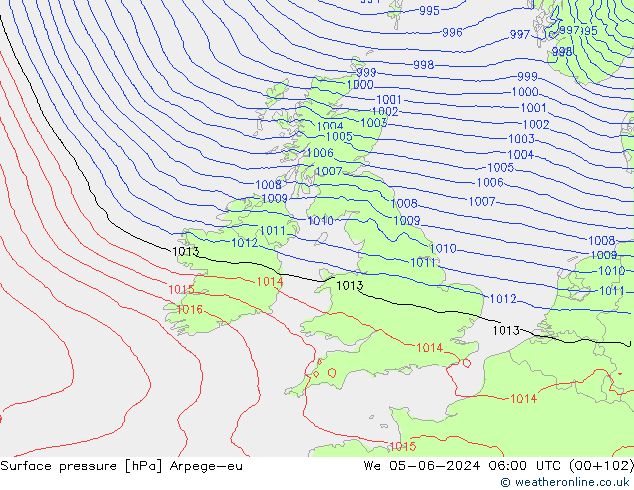 ciśnienie Arpege-eu śro. 05.06.2024 06 UTC