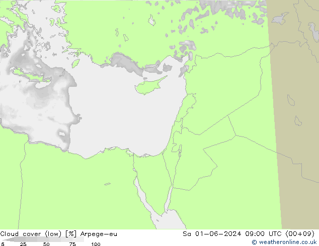 Nubi basse Arpege-eu sab 01.06.2024 09 UTC