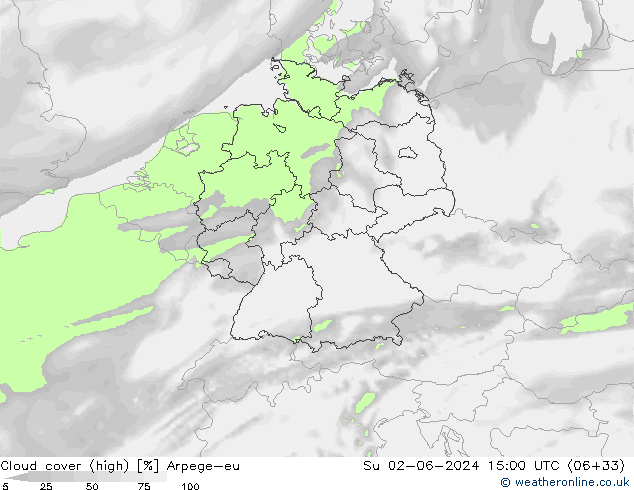 Bewolking (Hoog) Arpege-eu zo 02.06.2024 15 UTC