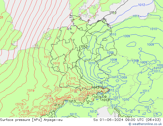 pression de l'air Arpege-eu sam 01.06.2024 09 UTC