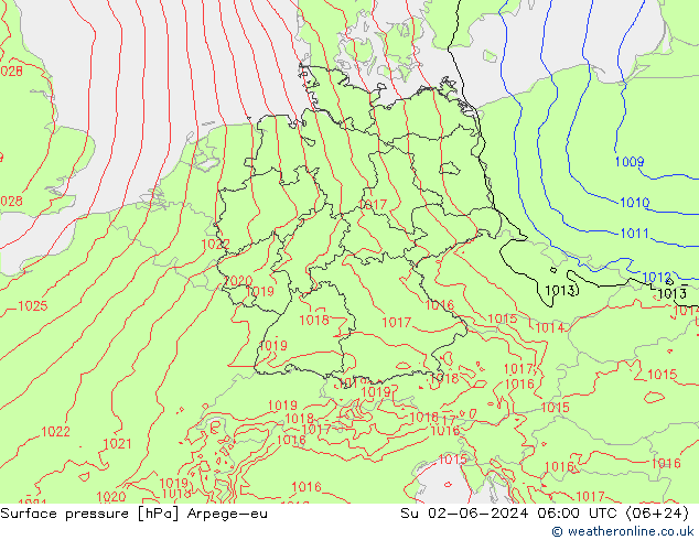 ciśnienie Arpege-eu nie. 02.06.2024 06 UTC