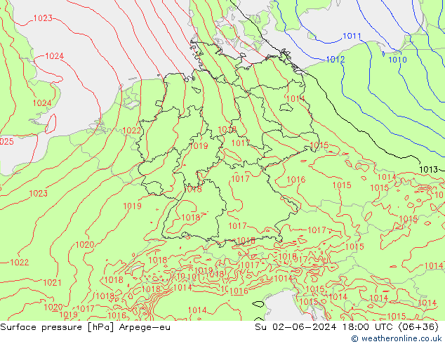 ciśnienie Arpege-eu nie. 02.06.2024 18 UTC