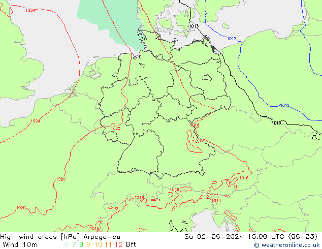 Izotacha Arpege-eu nie. 02.06.2024 15 UTC