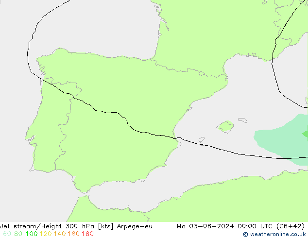 Courant-jet Arpege-eu lun 03.06.2024 00 UTC