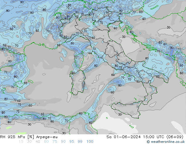 RV 925 hPa Arpege-eu za 01.06.2024 15 UTC