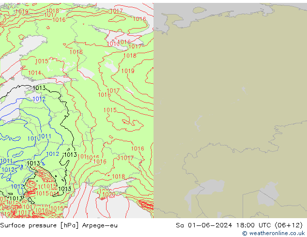 Luchtdruk (Grond) Arpege-eu za 01.06.2024 18 UTC
