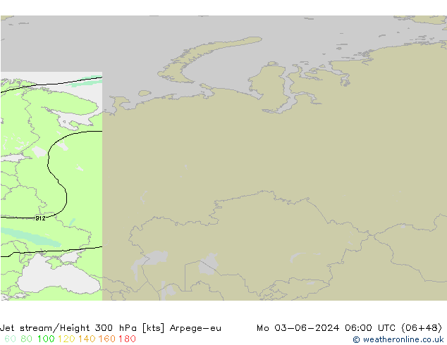 Prąd strumieniowy Arpege-eu pon. 03.06.2024 06 UTC