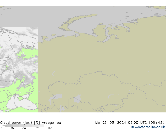 Wolken (tief) Arpege-eu Mo 03.06.2024 06 UTC