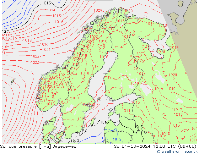 Bodendruck Arpege-eu Sa 01.06.2024 12 UTC
