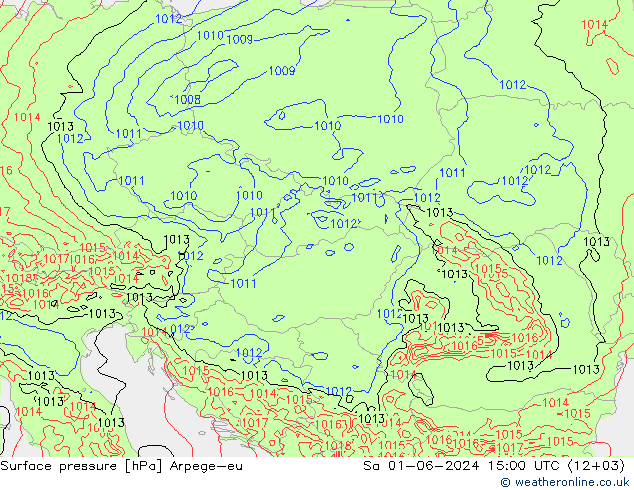 Luchtdruk (Grond) Arpege-eu za 01.06.2024 15 UTC