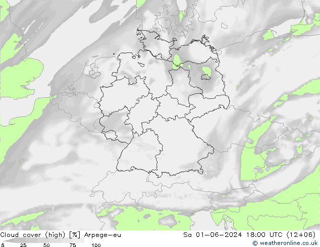 vysoký oblak Arpege-eu So 01.06.2024 18 UTC
